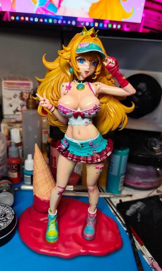 Peach Ice Cream pintada por HobbyQuest Studio